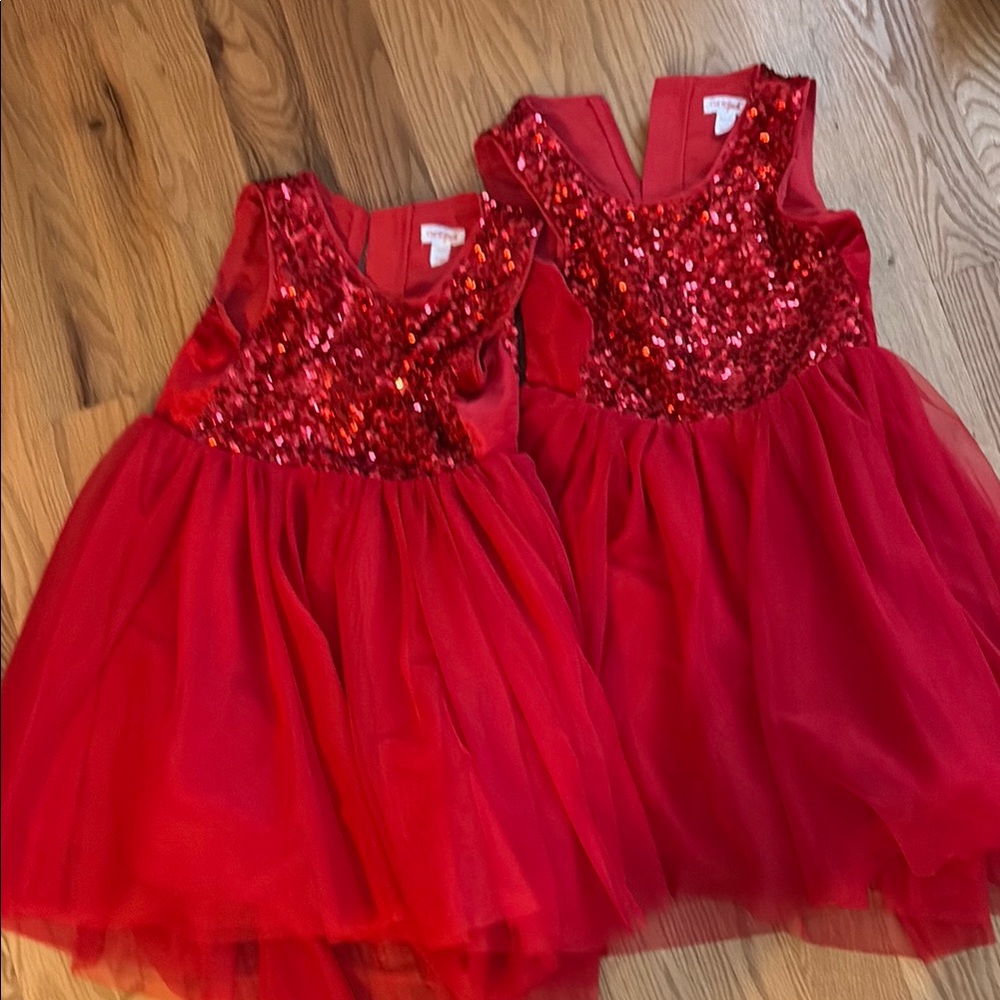 Red Sequin Kids Costume Dress